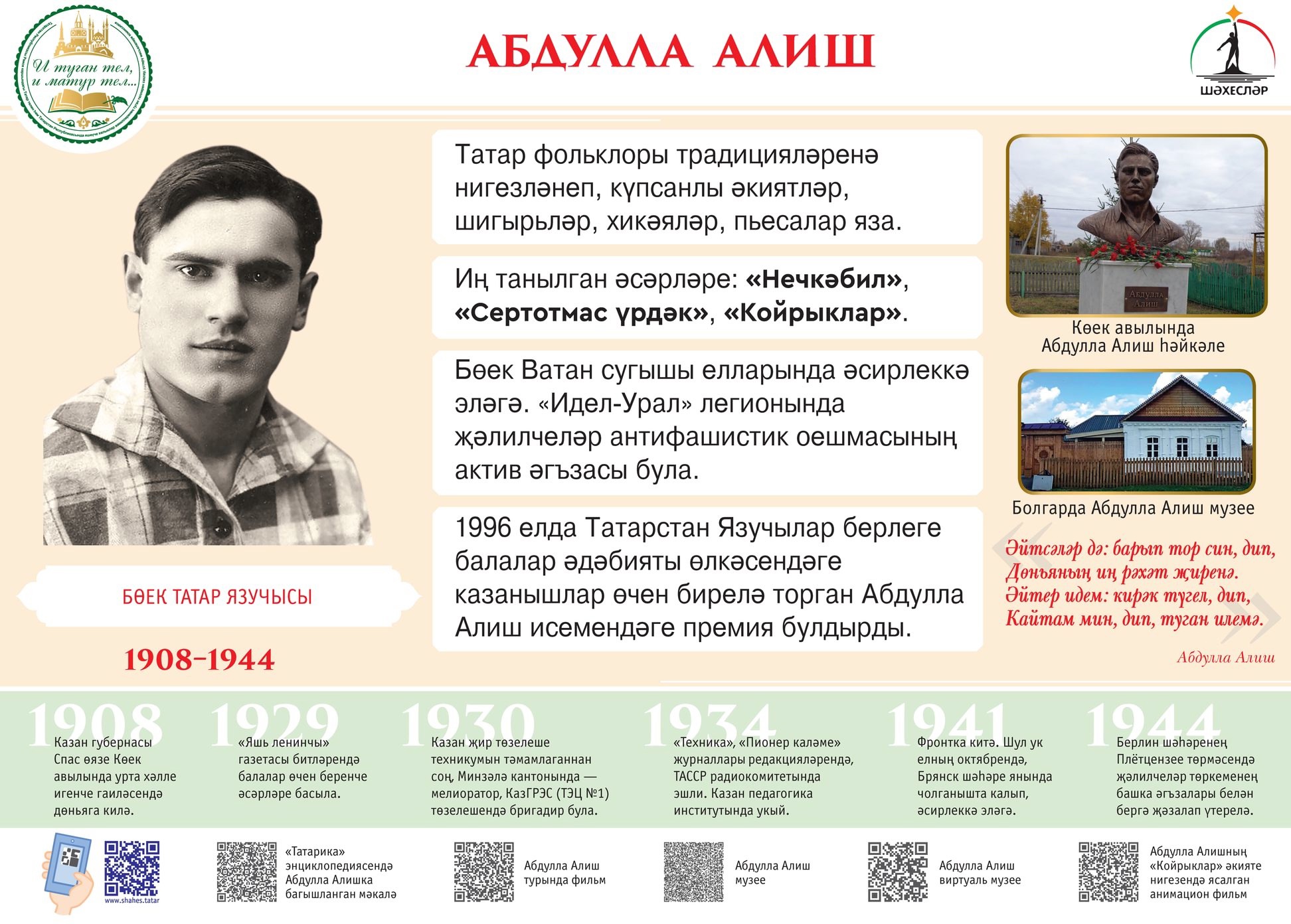 Серия плакатов «Шәхесләр»
